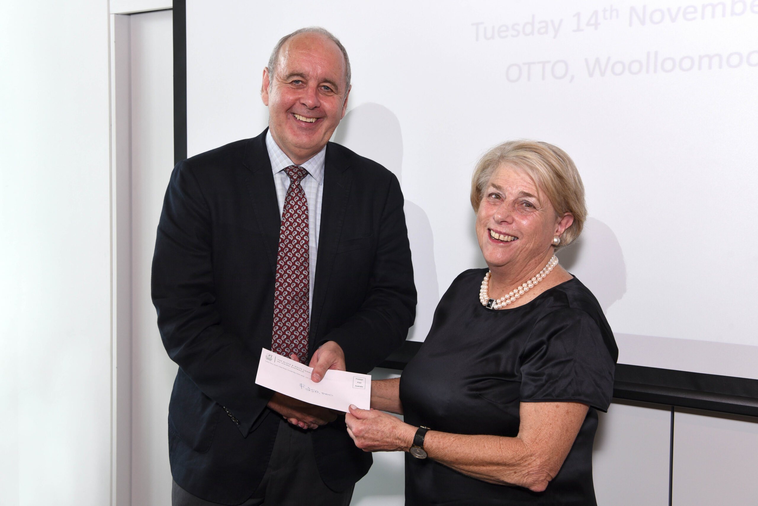 Black & White Committee Cheque Presentation at Woollahra Library, Double Bay